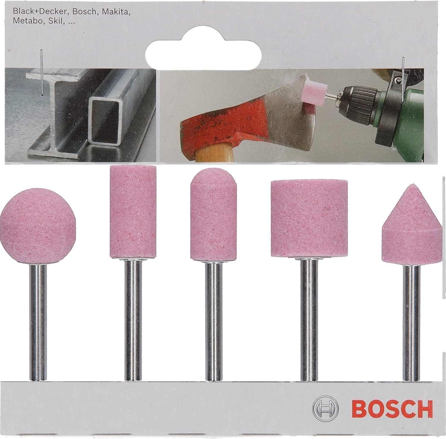 Bosch Accessories BOSCH Akku-Exzenterschleifer Bosch 2609256549 - (5-tlg) Schleifstifte 60 mm, Set 6 mm, Set