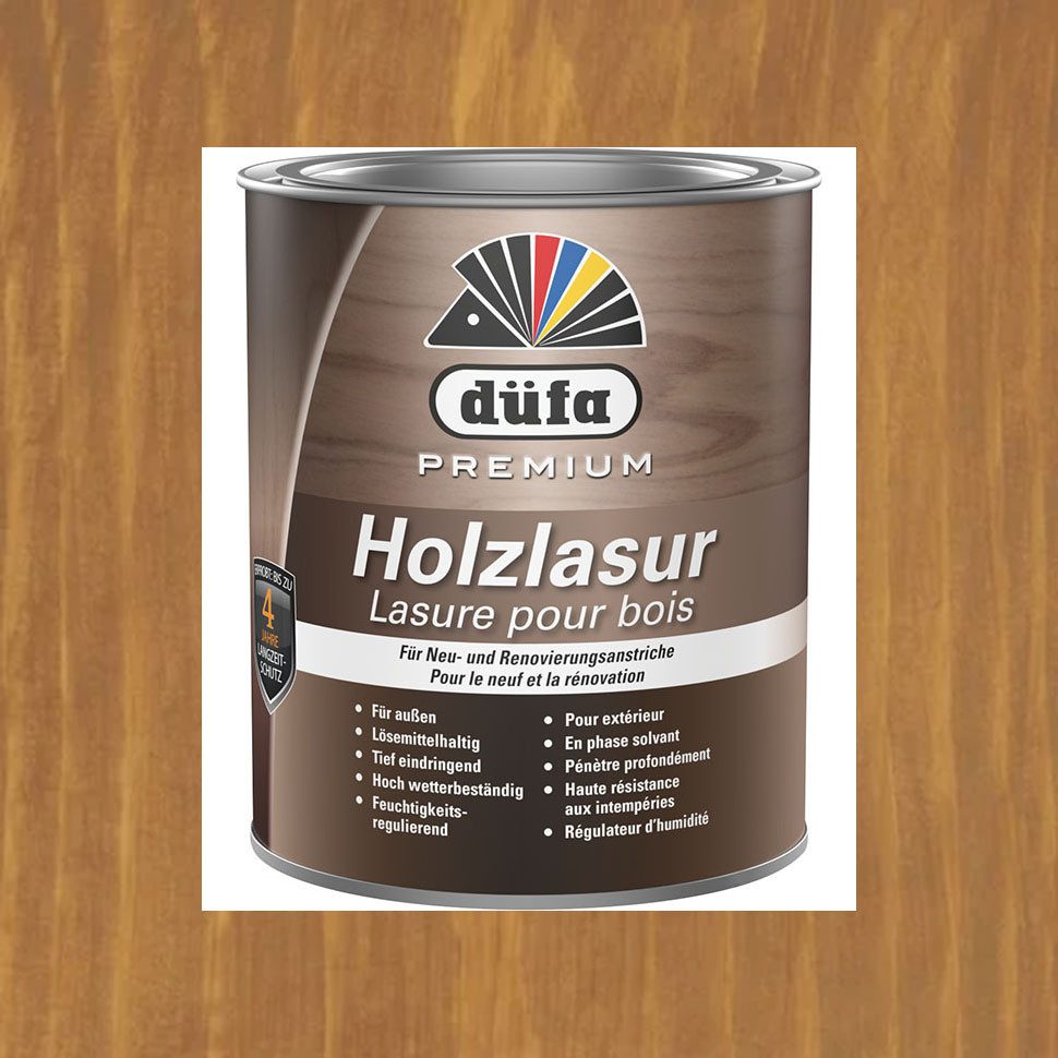 Thumbnail - düfa Holzschutzlasur PREMIUM Holzlasur 750 ml/2,5l Holzbeschichtung Schutzanstrich, hochwertige, offenporige Dünnschicht...