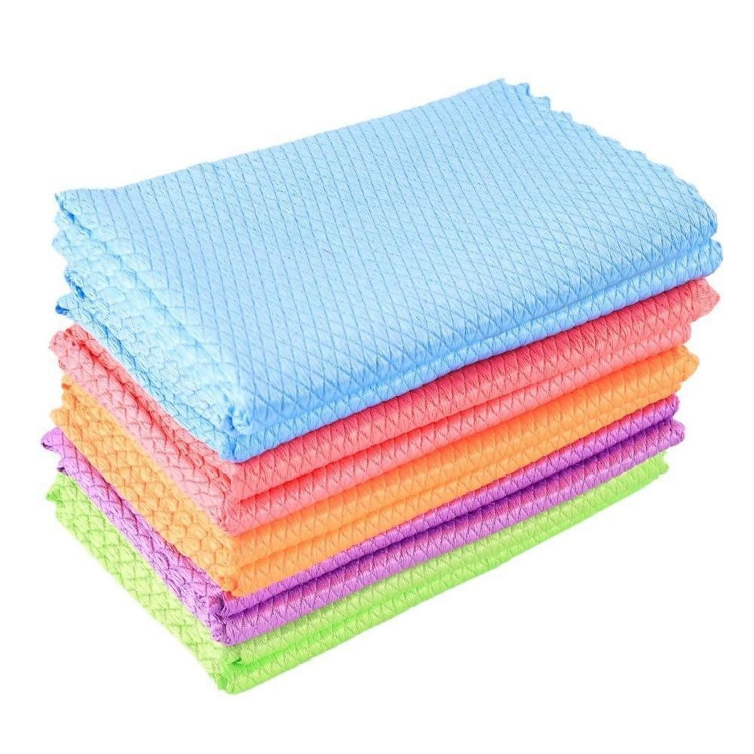 LuxusKollektion Mikrofaser Putztücher 10er Set 40x30cm Streifenfrei Mikrofasertuch (Textil, 9.8x9.8 cm, 10-tlg)