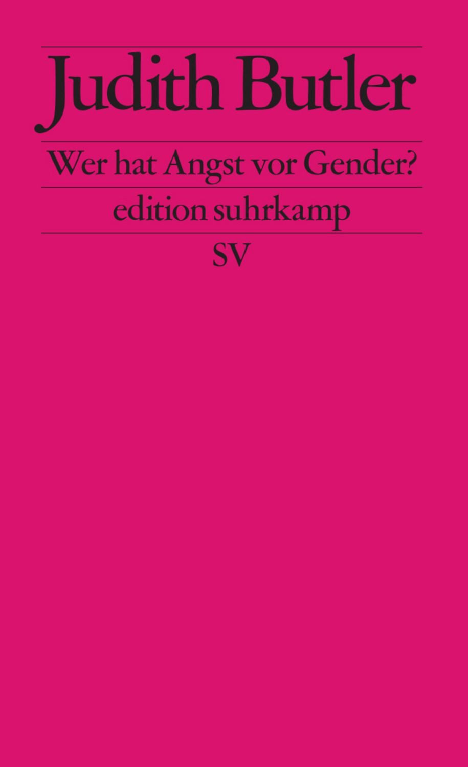 Wer hat Angst vor Gender? / Judith Butler