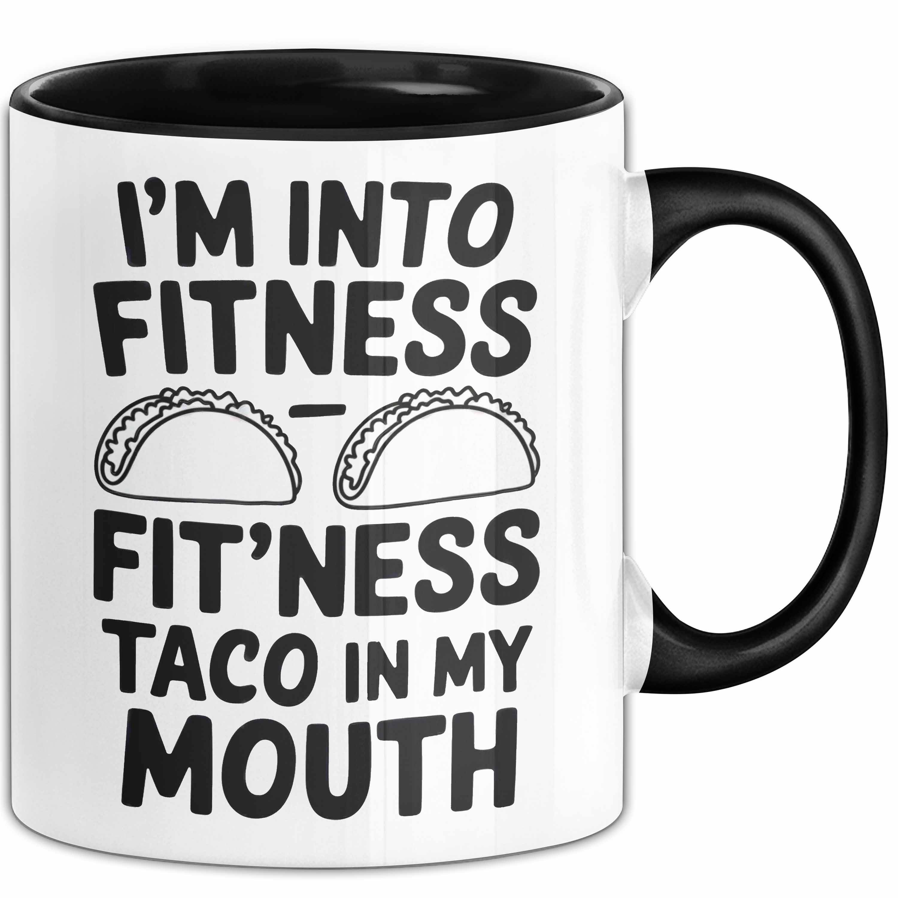 Trendation Tasse Tacos Liebhaber Tasse Geschenk Lustige Geschenkidee Spruch Fitness T