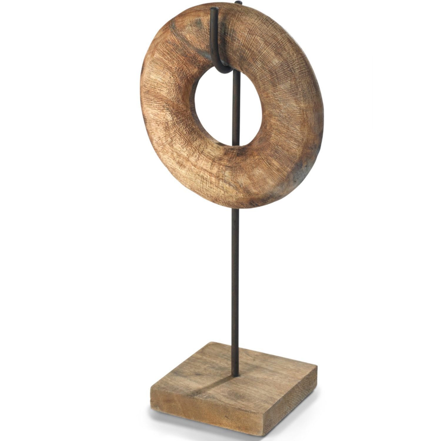 Moritz Skulptur Skulptur Kreis Unendlichkeit Donut klein 40x20x13cm, Holz, Tischdeko, Fensterdeko, Wanddeko, Holzdeko, Weihnachtsdeko