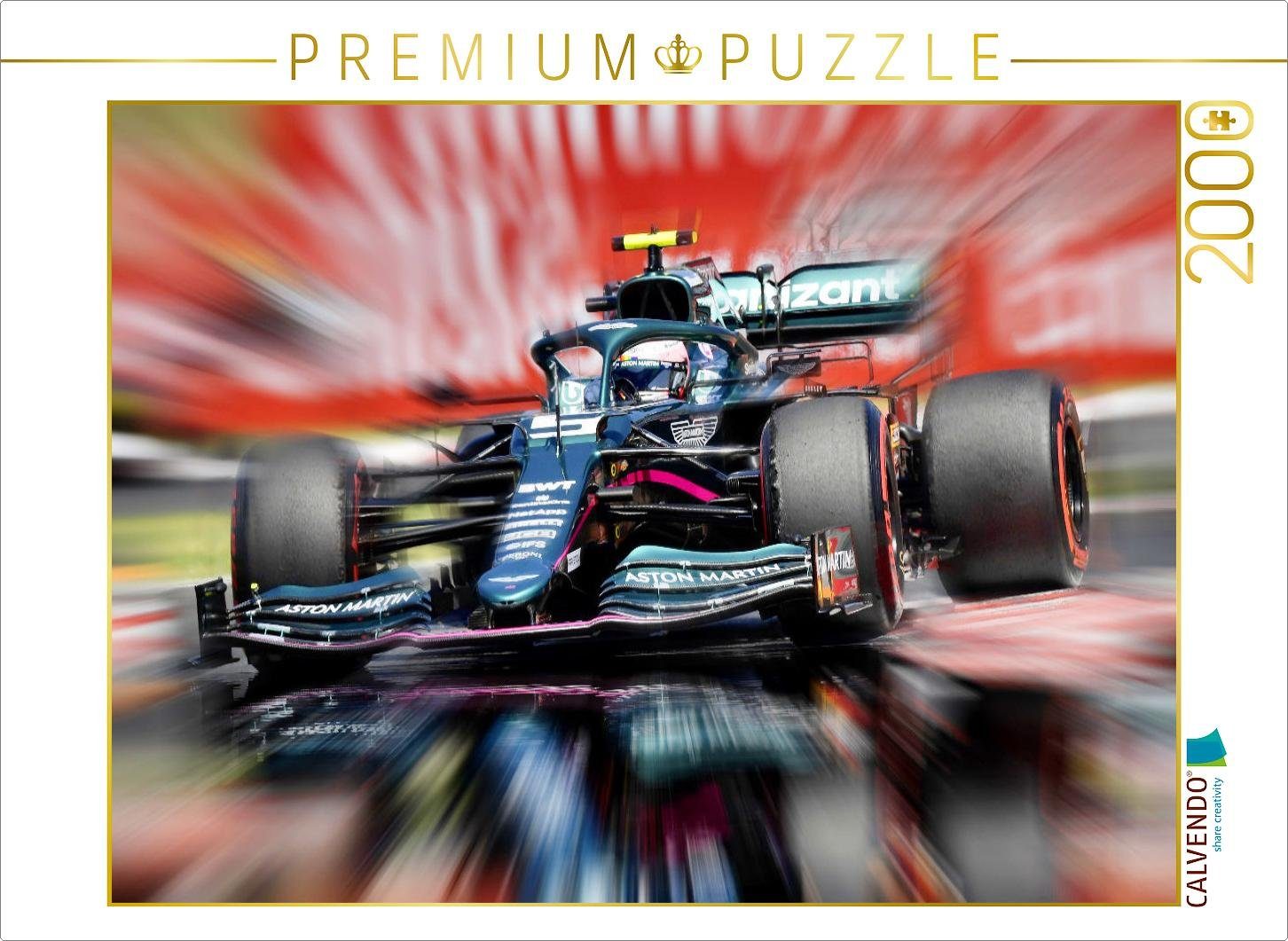 CALVENDO Puzzle »CALVENDO Puzzle Sebastian Vettel - Deutschland - Team  Aston Martin F1 2000 Teile Lege-Größe 90 x 67 cm Foto-Puzzle Bild von  DeVerviers«, 2000 Puzzleteile