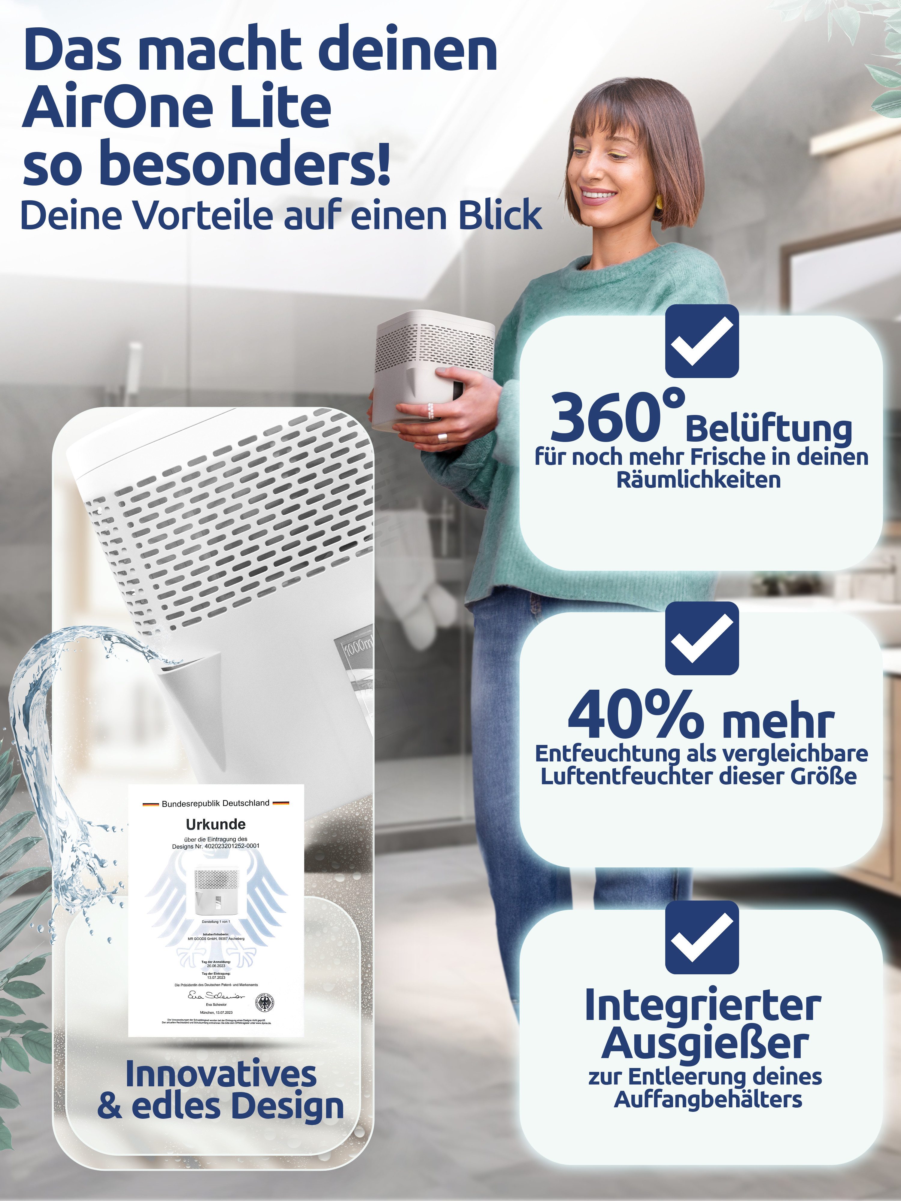 BonAura Luftentfeuchter ohne Strom mit 450g günstig online kaufen