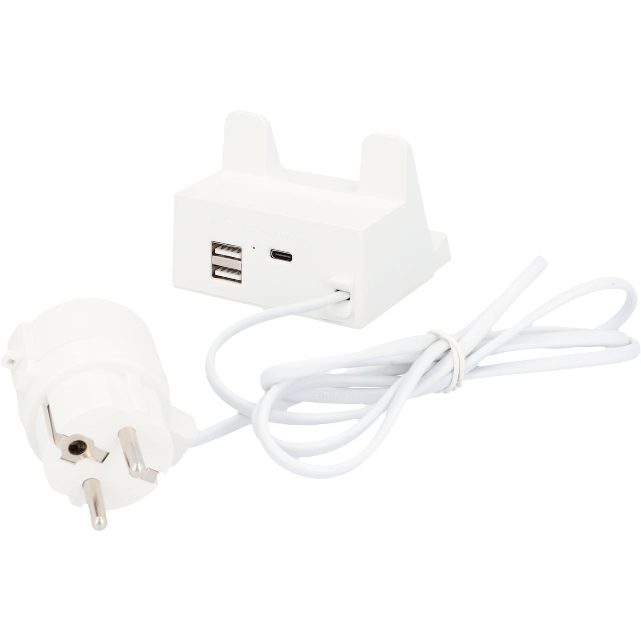 UNITEC Unitec USB-Ladestation USB A + C mit Halter, 2+1 USB-Adapter