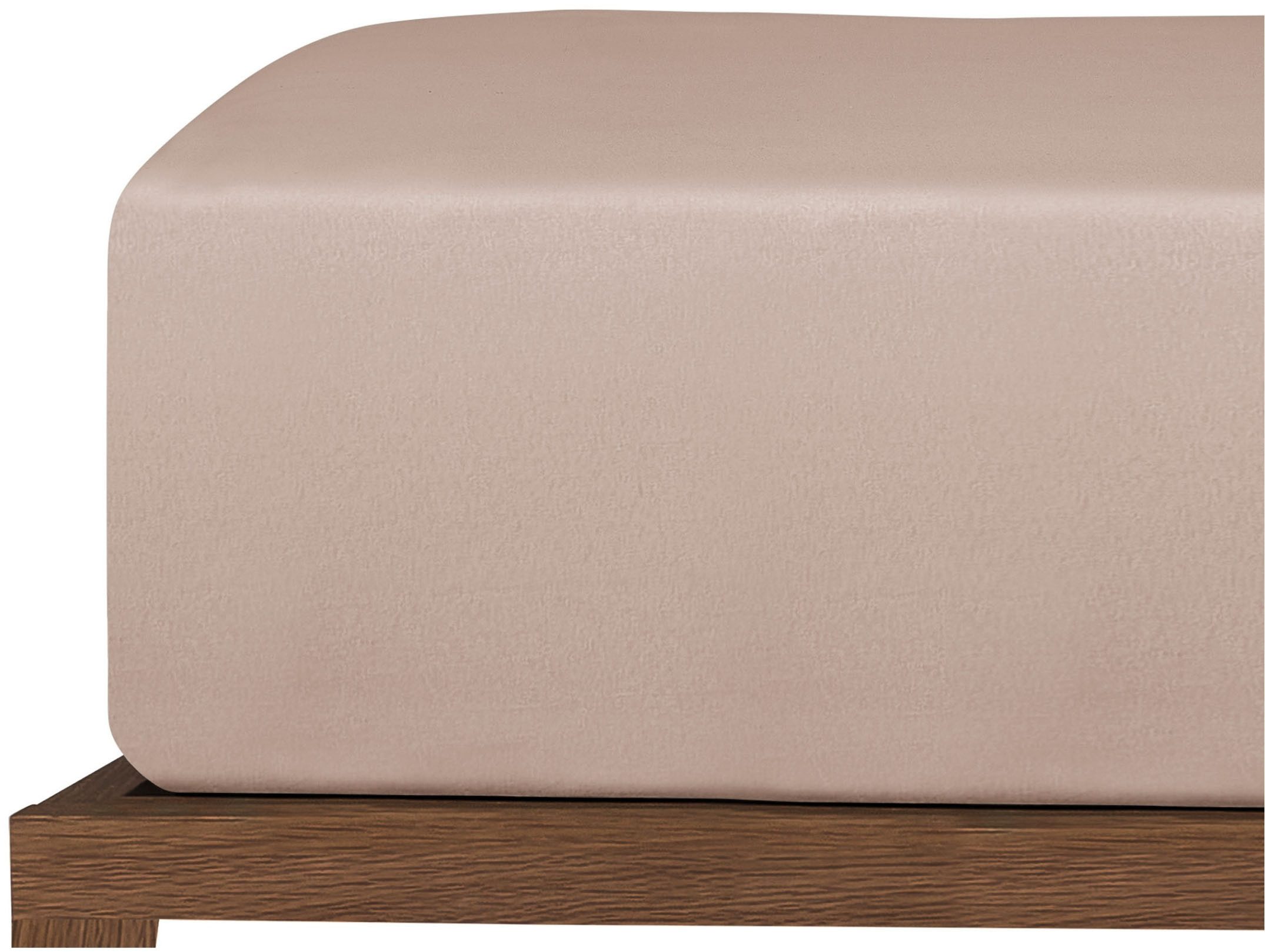 uncover by SCHIESSER Spannbettlaken New Jersey aus 100% Baumwolle, Jersey, Gummizug: rundum, (1 Stück), Made in Green