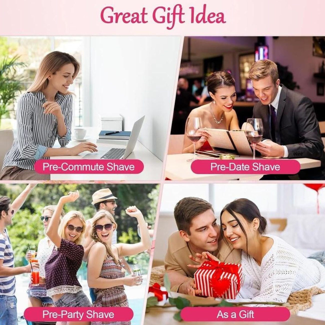 FELIXLEO Beauty-Trimmer Bikini-Rasierer, 2-in-1-Doppelkopf-Bikini-Trimmer & Körperrasierer