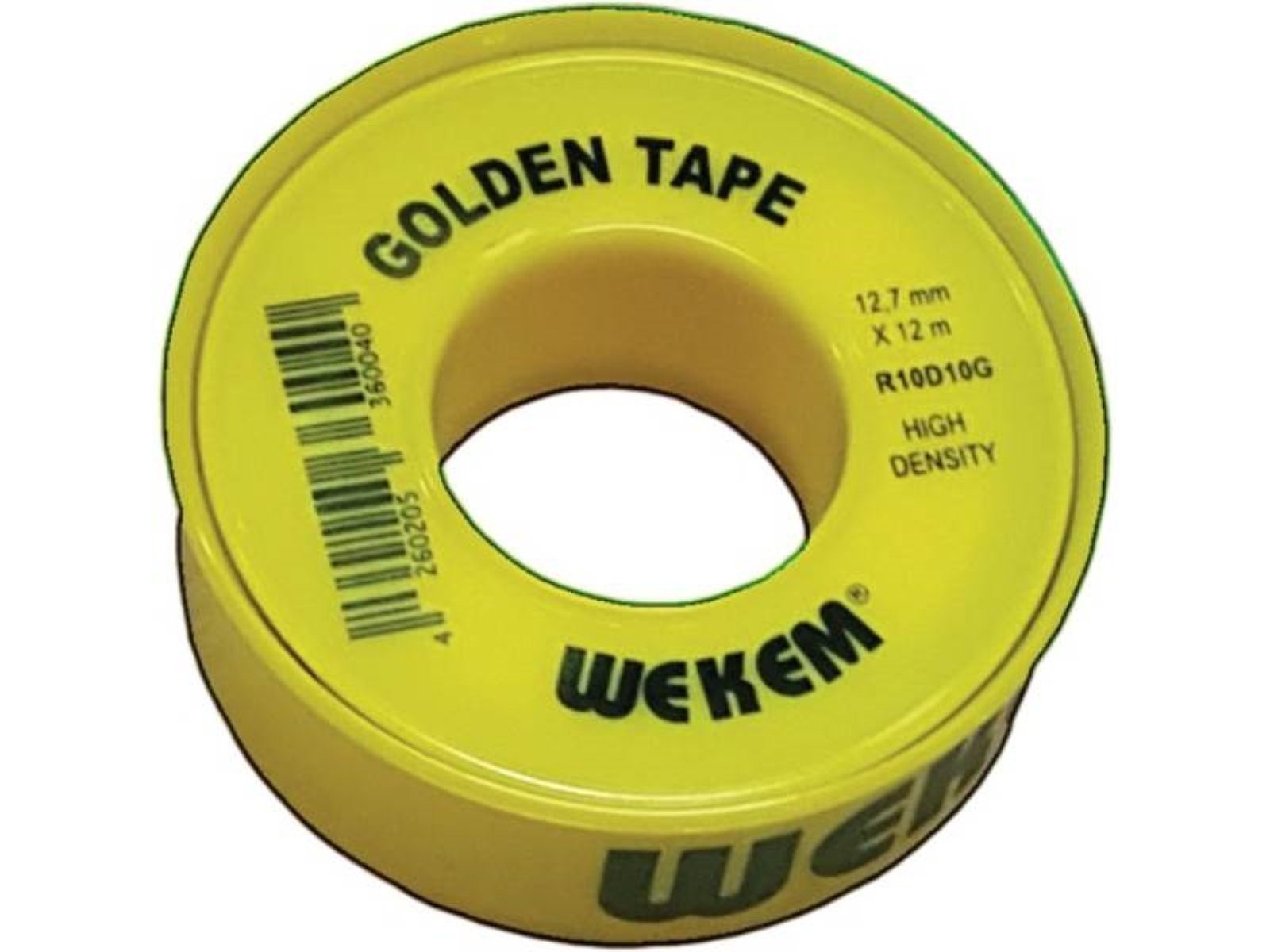 WEKEM Dichtband PTFE Dichtband Golden Tape L12m B12,7mm D0,1mm gelb 1 g/cm³ Spule WEK
