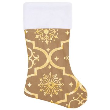 vidaXL Christbaumschmuck Luxus-Weihnachtsbaumdecke mit Socke Gelb 150 cm Stoff
