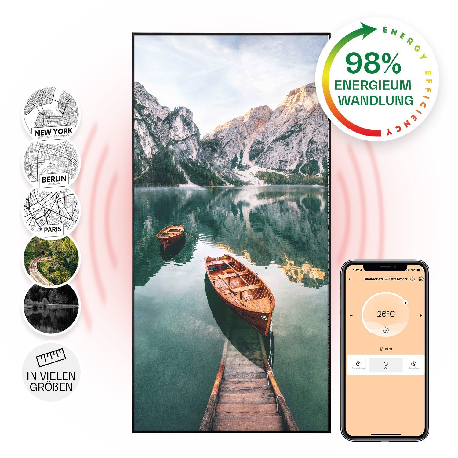 Klarstein Heizkörper Wonderwall Air Art Smart 700W, elektrische Infrarothei günstig online kaufen