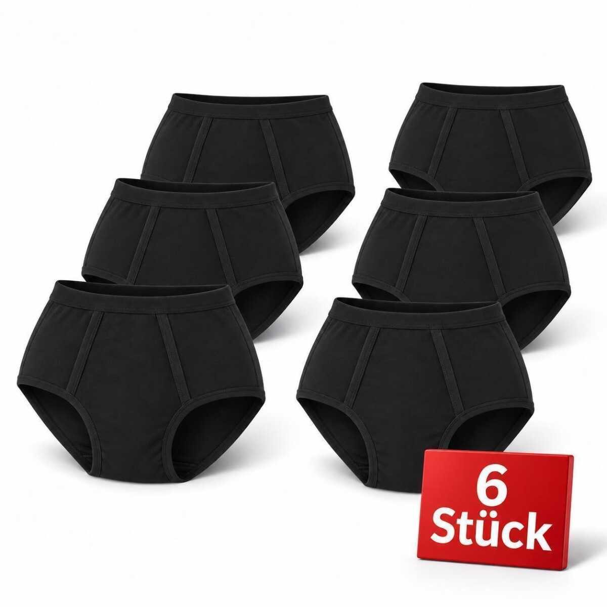 EloModa Slip Herren Slips aus 100 % Baumwolle mit Eingriff, 3er-/6er-/12er-Set (6-St) Mit Eingriff und doppellagigem Schrittbereich, aus 100 % Baumwolle