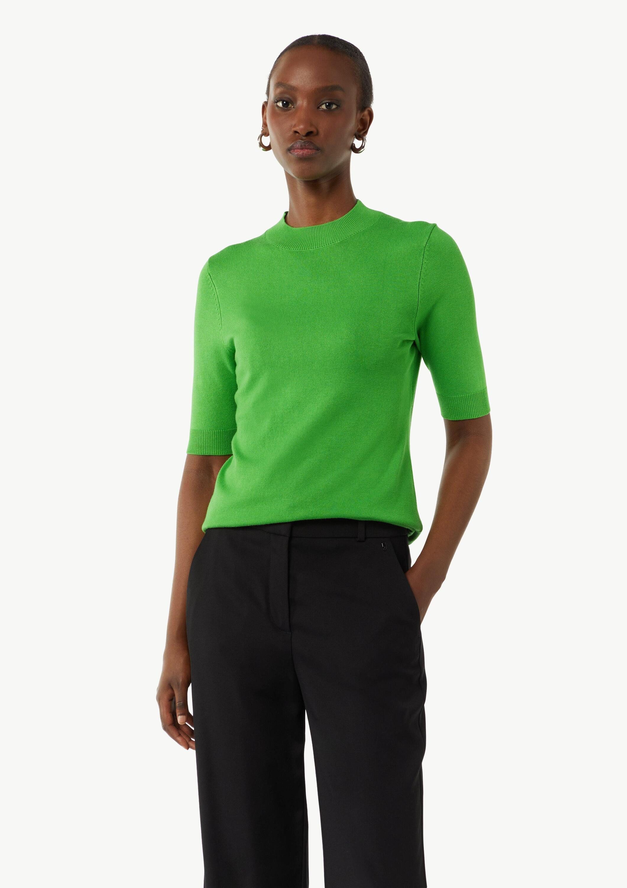 comma Kurzarmshirt Strickpullover Strickpullover mit Turtleneck