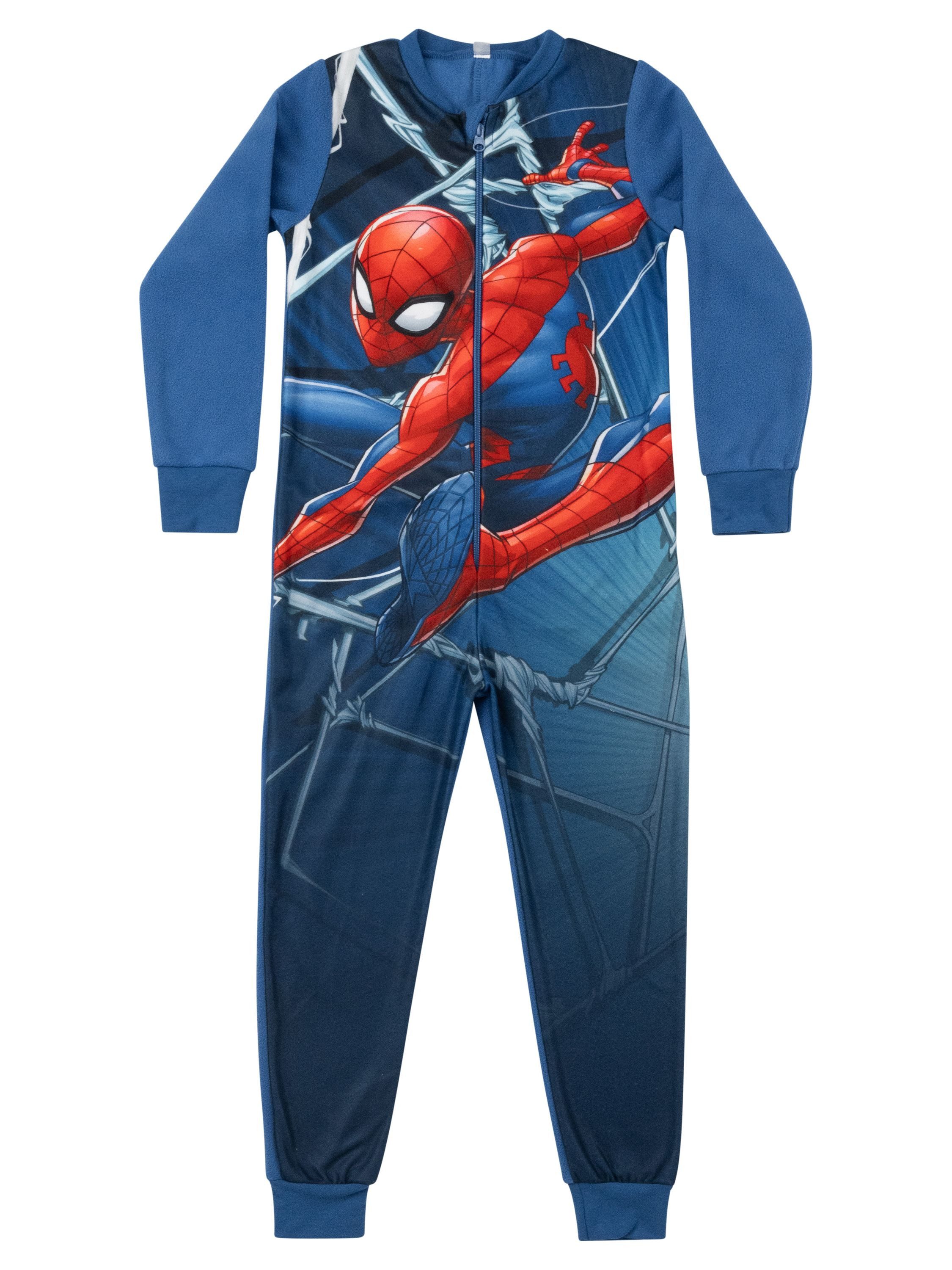 United Labels® Jumpsuit Marvel Spiderman Jumpsuit Overall Pyjama Schlafanzug langarm
