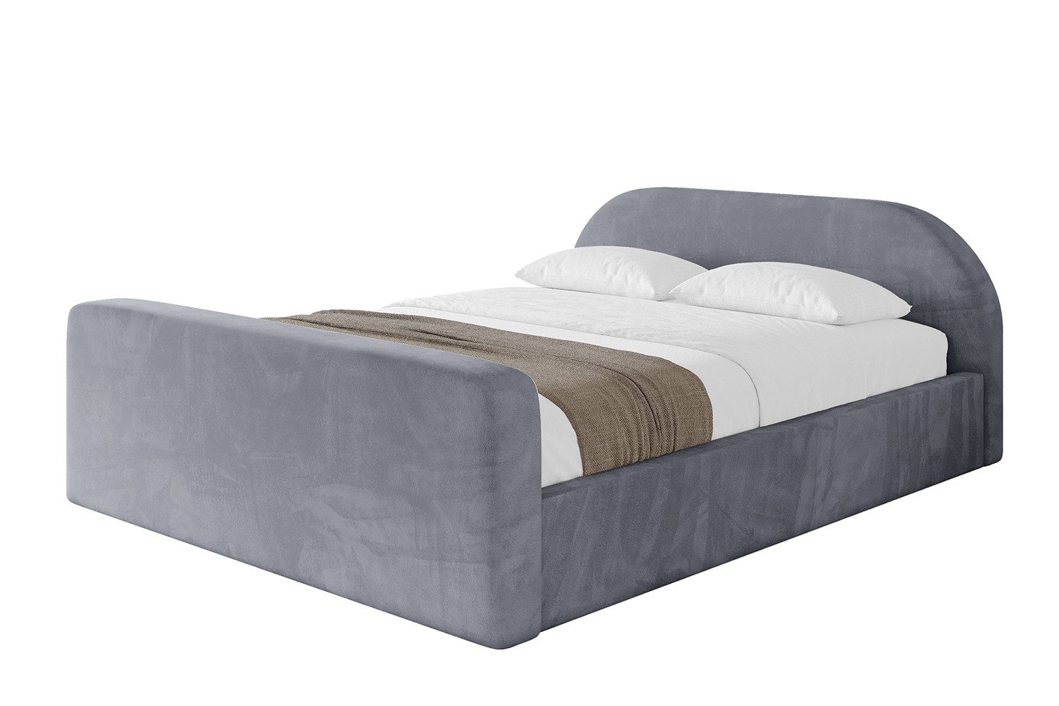 ALTDECOR Polsterbett TIVON-Z-v1 (Polsterbett mit Bettkasten und Lattenrost, Boxbett mit Matratze), Doppelbett mit Stauraum, Bett mit Kopfteil