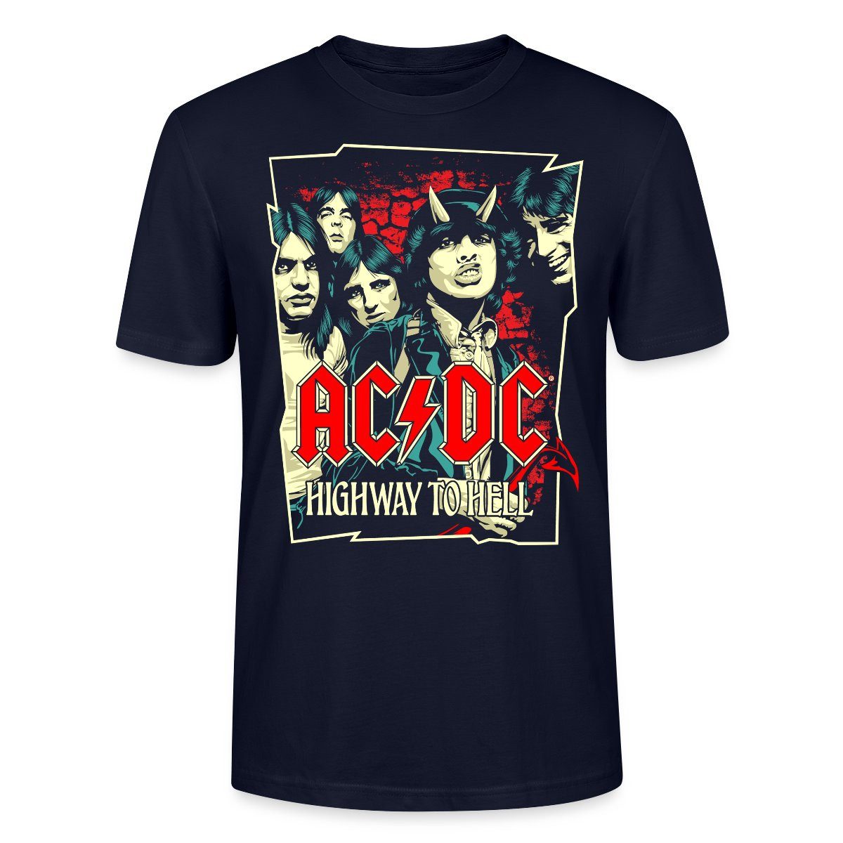 Spreadshirt T-Shirt AC/DC Bandlogo Bild Highway günstig online kaufen