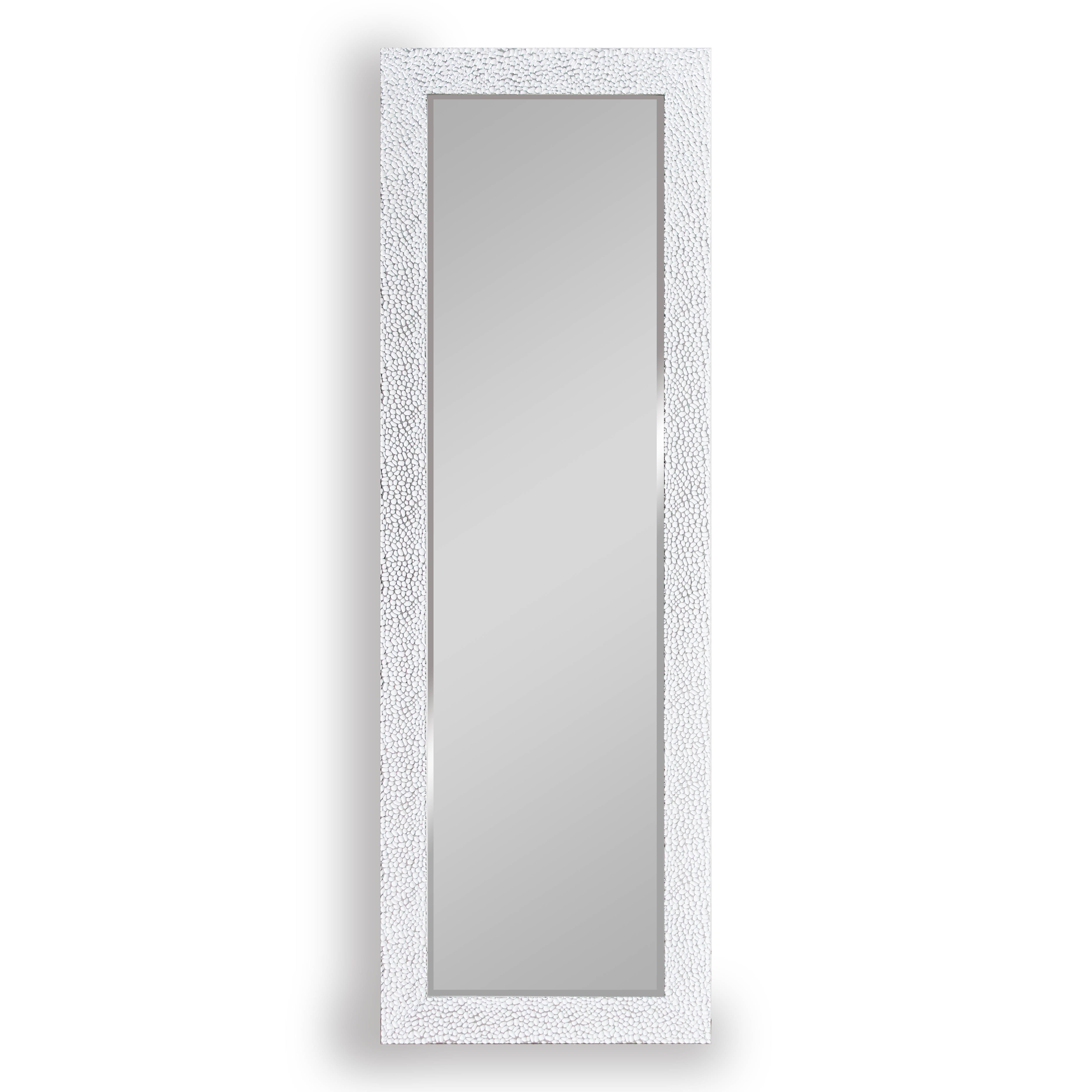 furnling Dekospiegel Vikna (1-St), mit weiß-chromfarbenem Facettenrahmen aus MDF, eleganter Spiegel