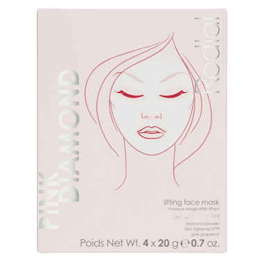 Rodial Gesichtsmaske Rodial Gesichtsmaske Pink Diamond Lifting Mask Vliesmaske mit Glycerin, Grapefruitextrakt und Diamantpuder, feuchtigkeitsspendend, ausgleichend und hautverbessernd, Einzelanwendung., 1-tlg.