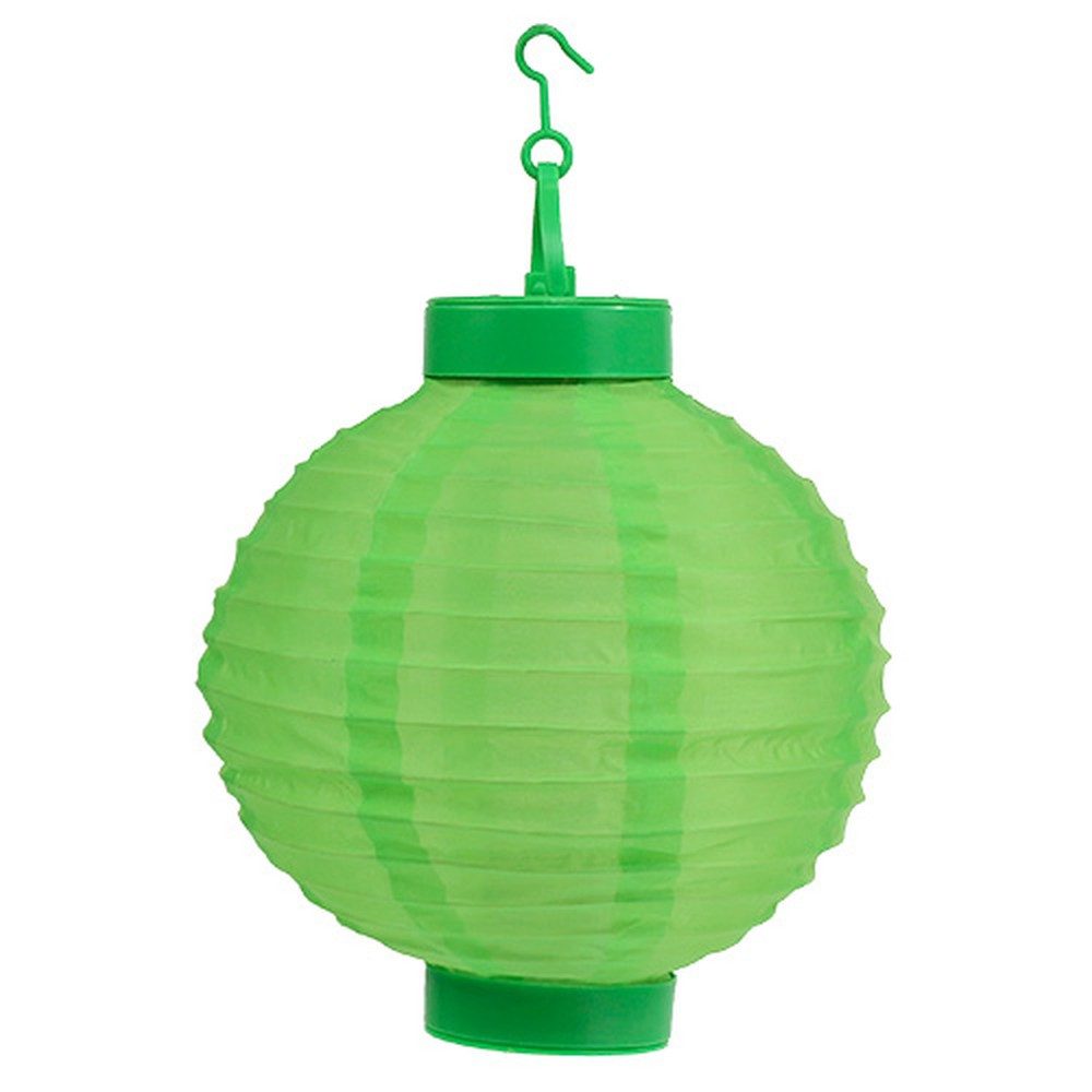 Windlicht Lampion LED Solar Grün 20cm Gartenlicht wetterfest