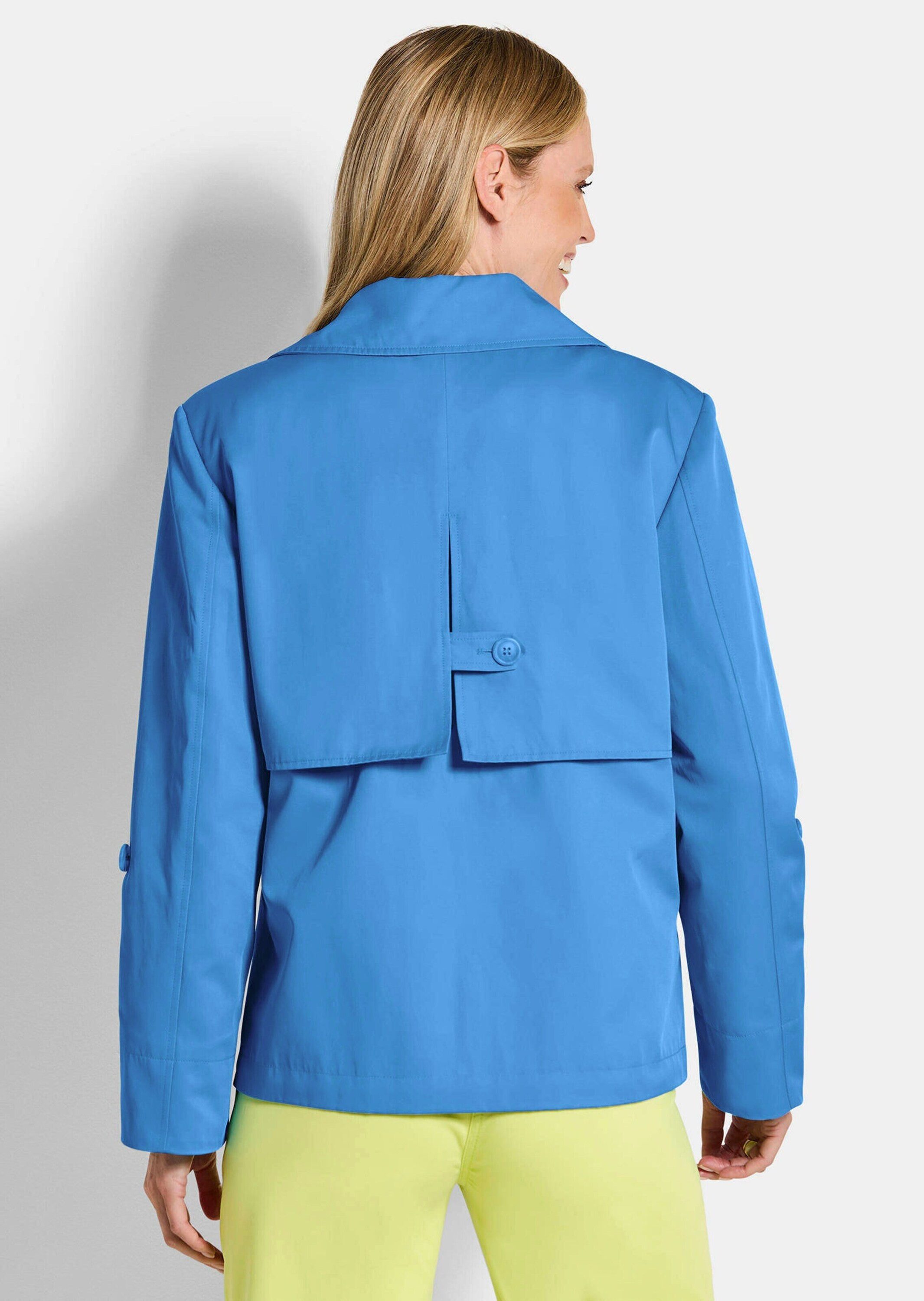 GOLDNER Jerseyblazer Elegante Kurzjacke mit Reverskragen Baumwolljacke mit Revers, Taschen, Ziernähten und Langarm
