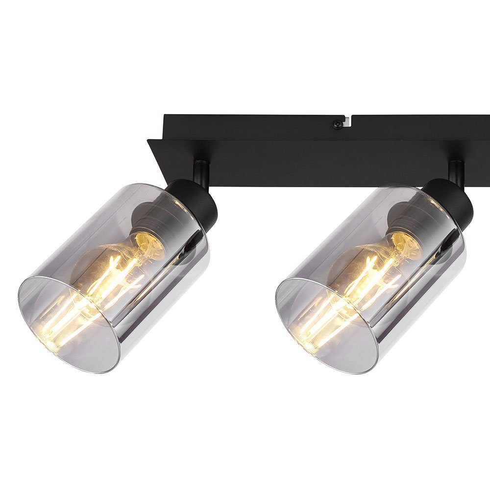 Spot Deckenlampe Deckenspot, etc-shop beweglich Deckenleuchte nicht Leuchtmittel Lampe inklusive, LED Rauchglas flammig 3