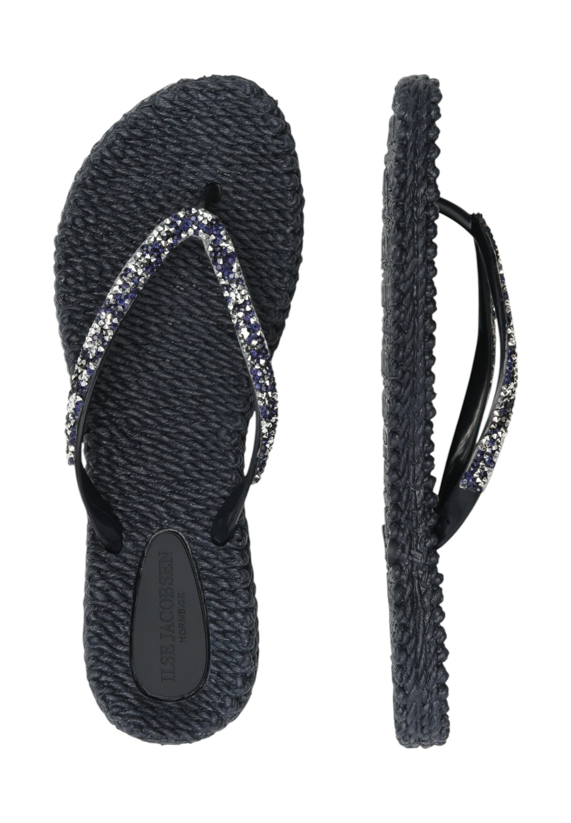 Ilse Jacobsen CHEERFUL03G Zehentrenner Leicht & flexibel, Massageeffekt, mit Glitzer, hoher Tragekomfort