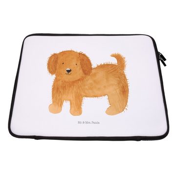 Mr. & Mrs. Panda Laptop-Hülle 20 x 28 cm Hund Flauschig - Weiß - Geschenk, süß, Haustier, Hundebesi, Unikat Design