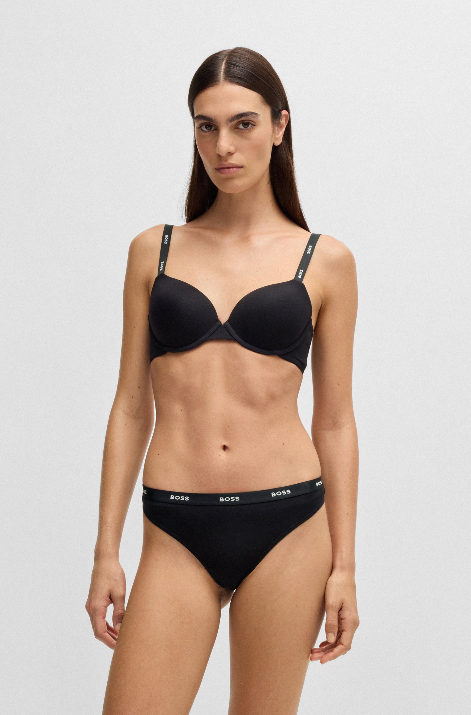 BOSS Bügel-BH UNDERWIRE BRA CI mit BOSS Schriftzug auf den Trägern
