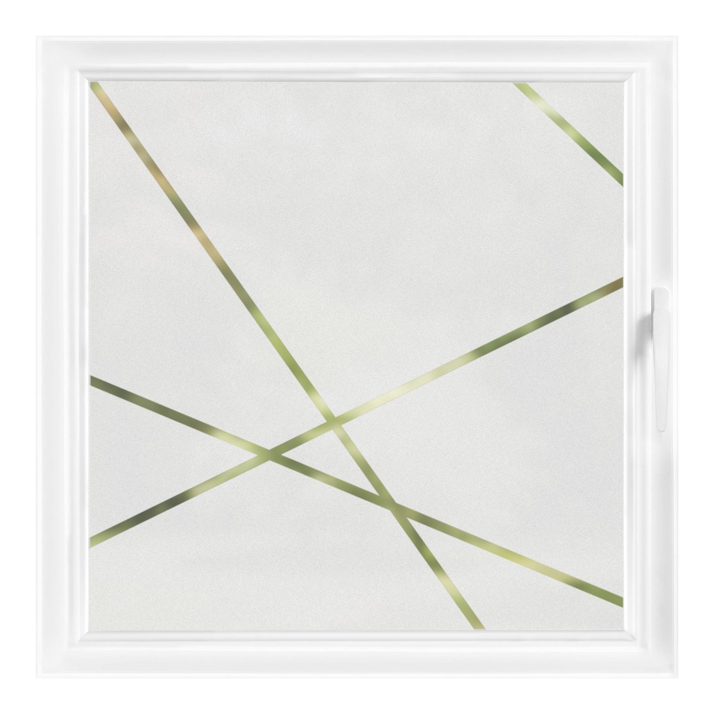 Bilderdepot24 Fensterfolie statisch haftend Motiv Fensterdeko Linien Muster Muster, blickdicht, Innen Fenster Tür Balkontür Küche Badezimmer Wohnzimmer Schlafzimmer