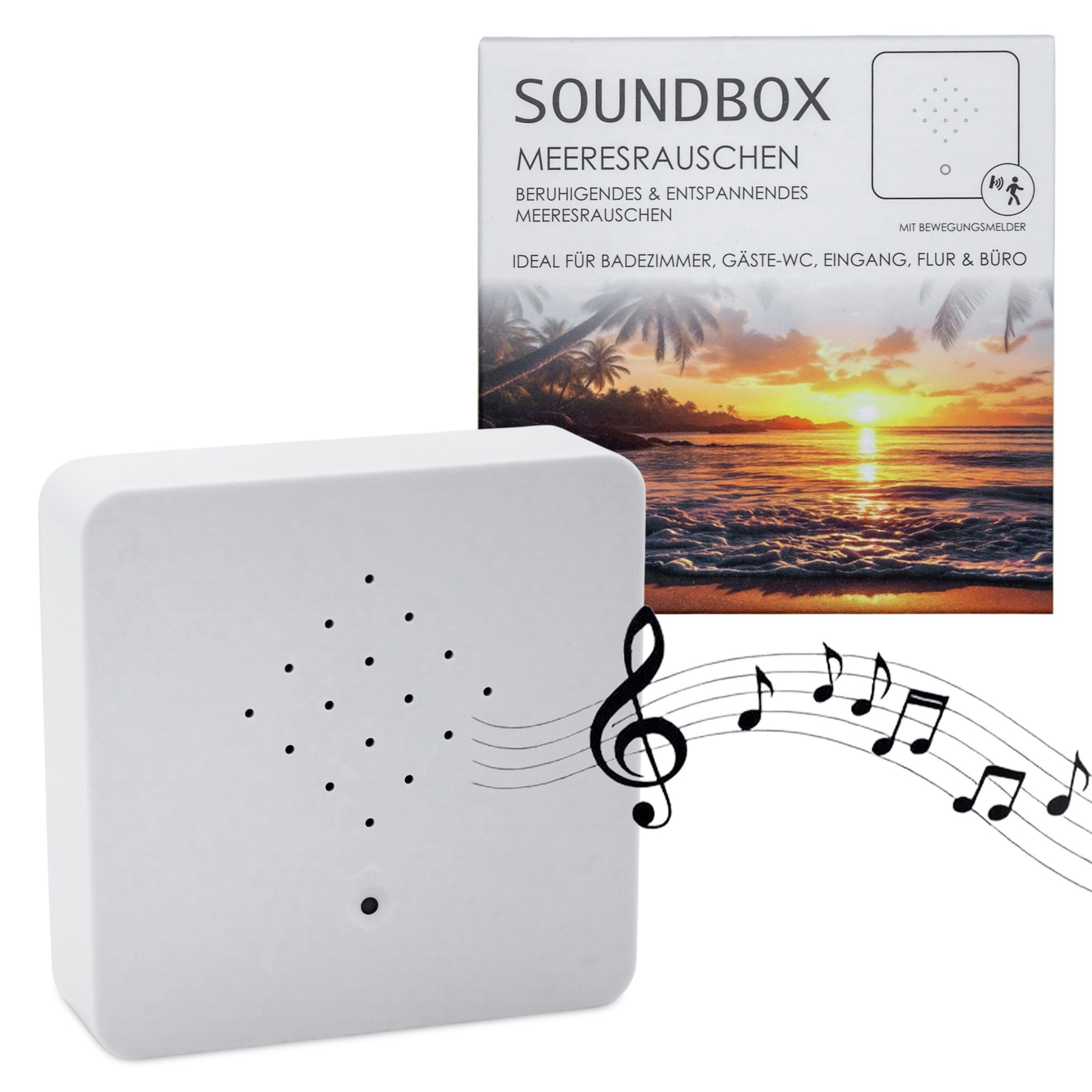 Spetebo Dekoobjekt Soundbox Meeresrauschen (Anzahl, 1 St., Stück), Lautsprecher mit beruhigenden Klängen