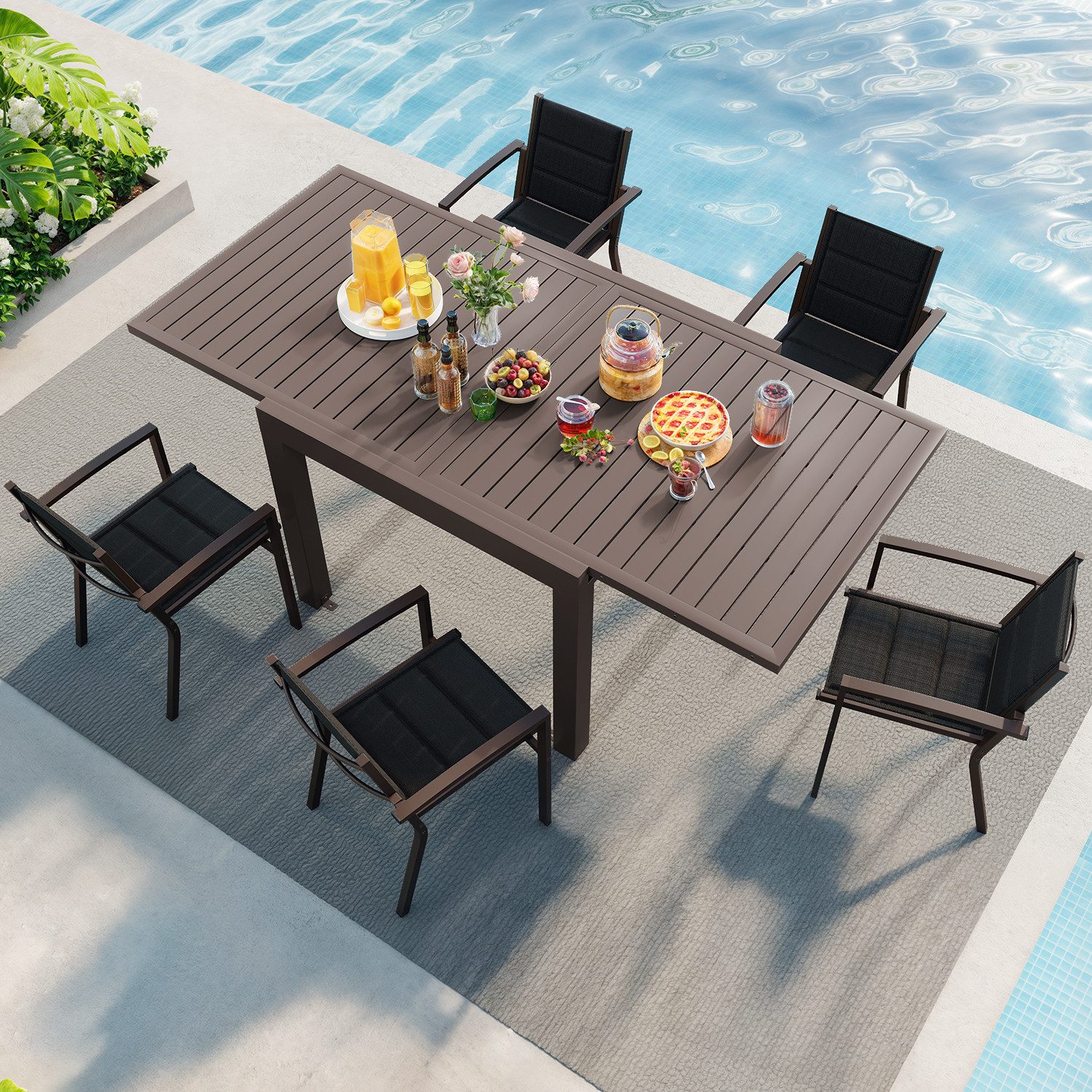 GUNJI Gartentisch Esstisch ausziehbar 80/160 x günstig online kaufen