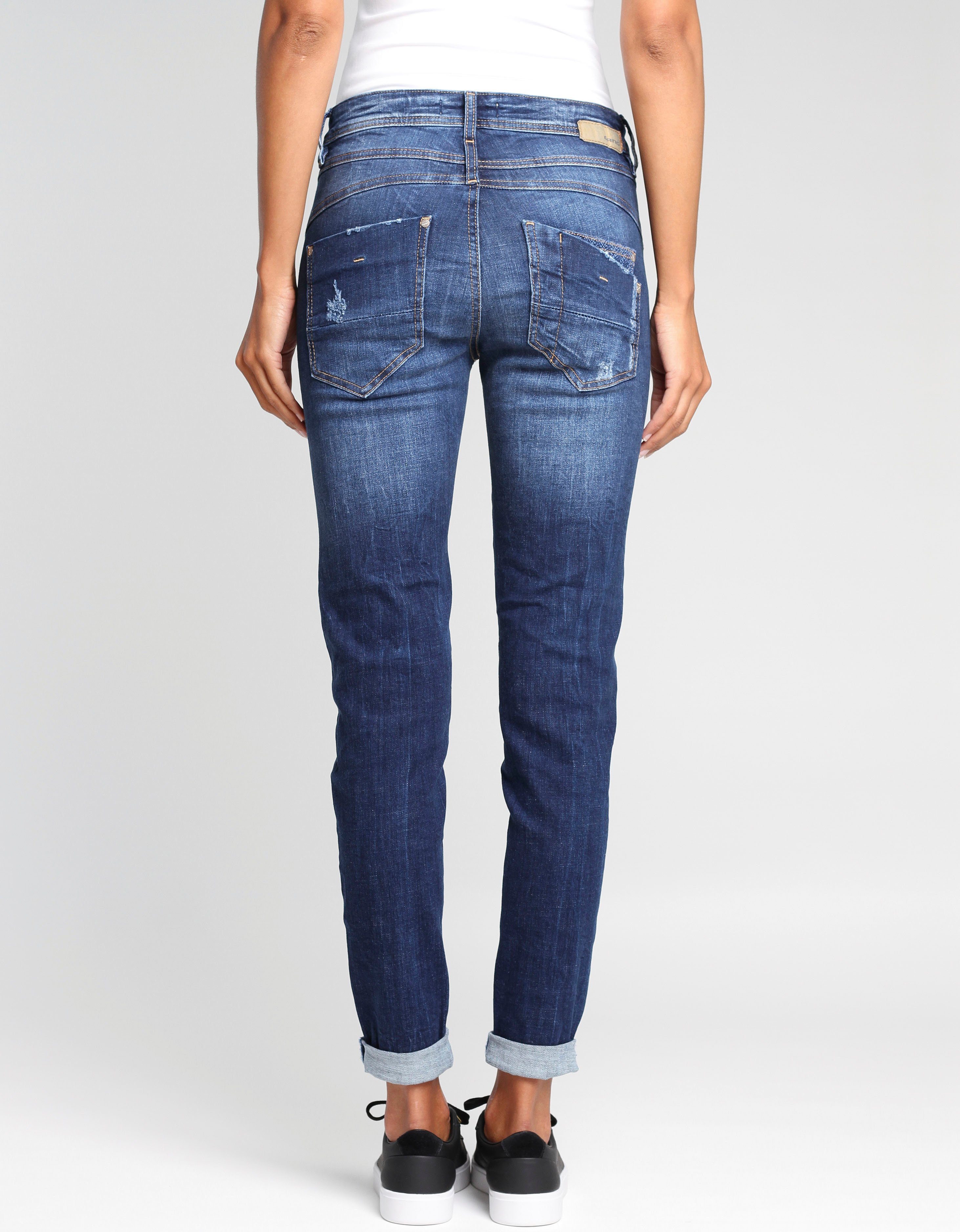 Damen Jeans GANG 5-Pocket-Jeans Amelie mit doppelter rechter Gesäßtasche