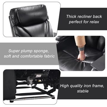 REDOM Relaxsessel TV-Sessel mit Liegefunktion (Fernsehsessel Tabletttisch und Handyhalter, mit Leselampe), verstellbar, elektrisch mit USB