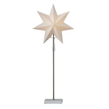 STAR TRADING LED Stern Papierstern Stehleuchte Weihnachtsstern stehend 7-zackig 80cm E14 weiß