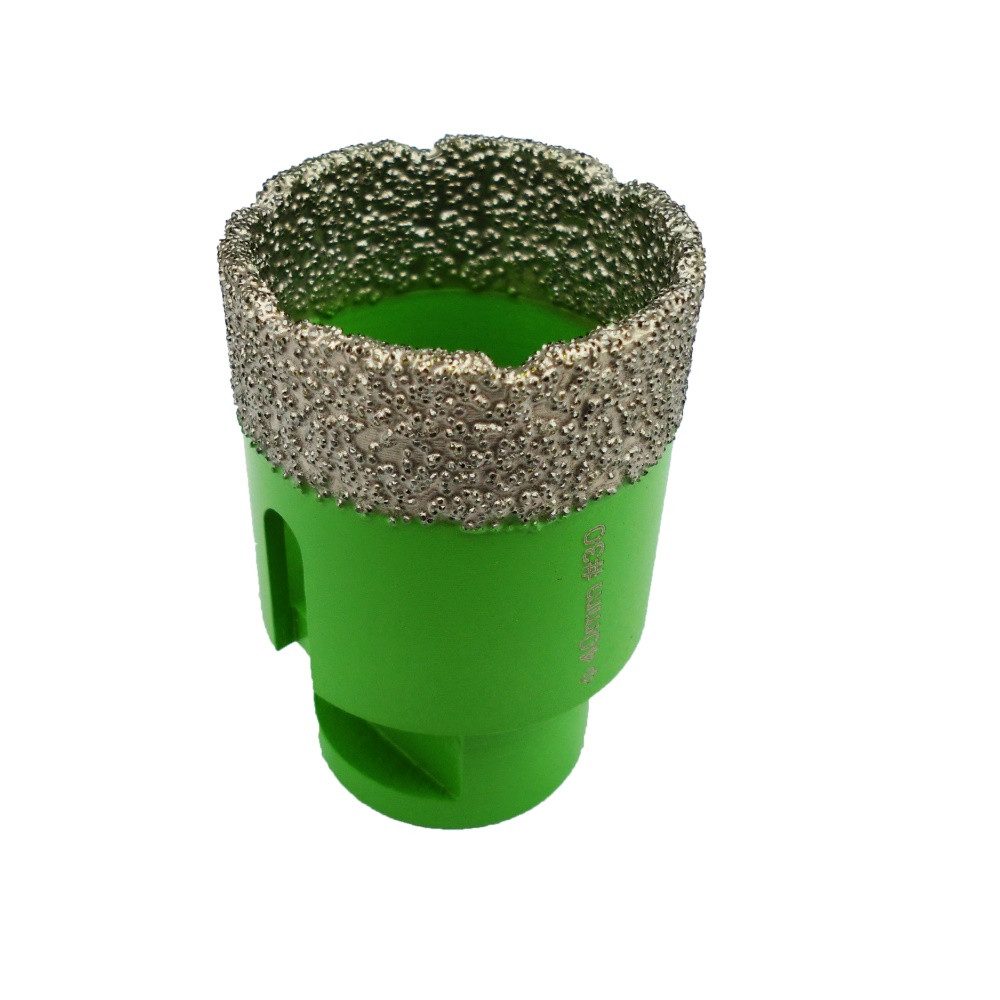 Hufa Diamanttrockenbohrer Hufa Winkelschleifer Fliesen Diamantbohrkrone Ø 68mm M14, Ø 68 mm, Extrem Schnittfreudig