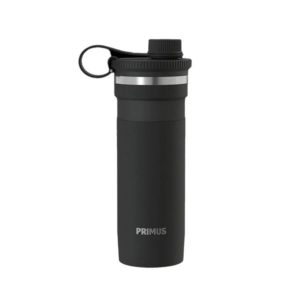 Primus Trinkflasche Mika Insulated Bottle 0.5L Trinkflasche - Cliffside Ash, Silikonhülle für Halt, ThinCore Isolierung, spülmaschinengeeignet