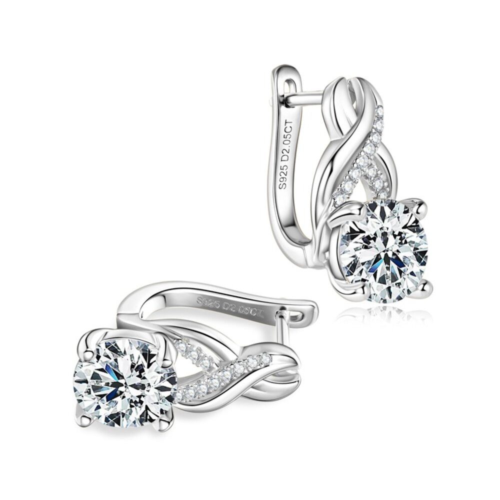 ROUGEMONT Paar Creolen Funkelnde Luxuriöse Creolen Ohrringe 925 Sterling Si günstig online kaufen