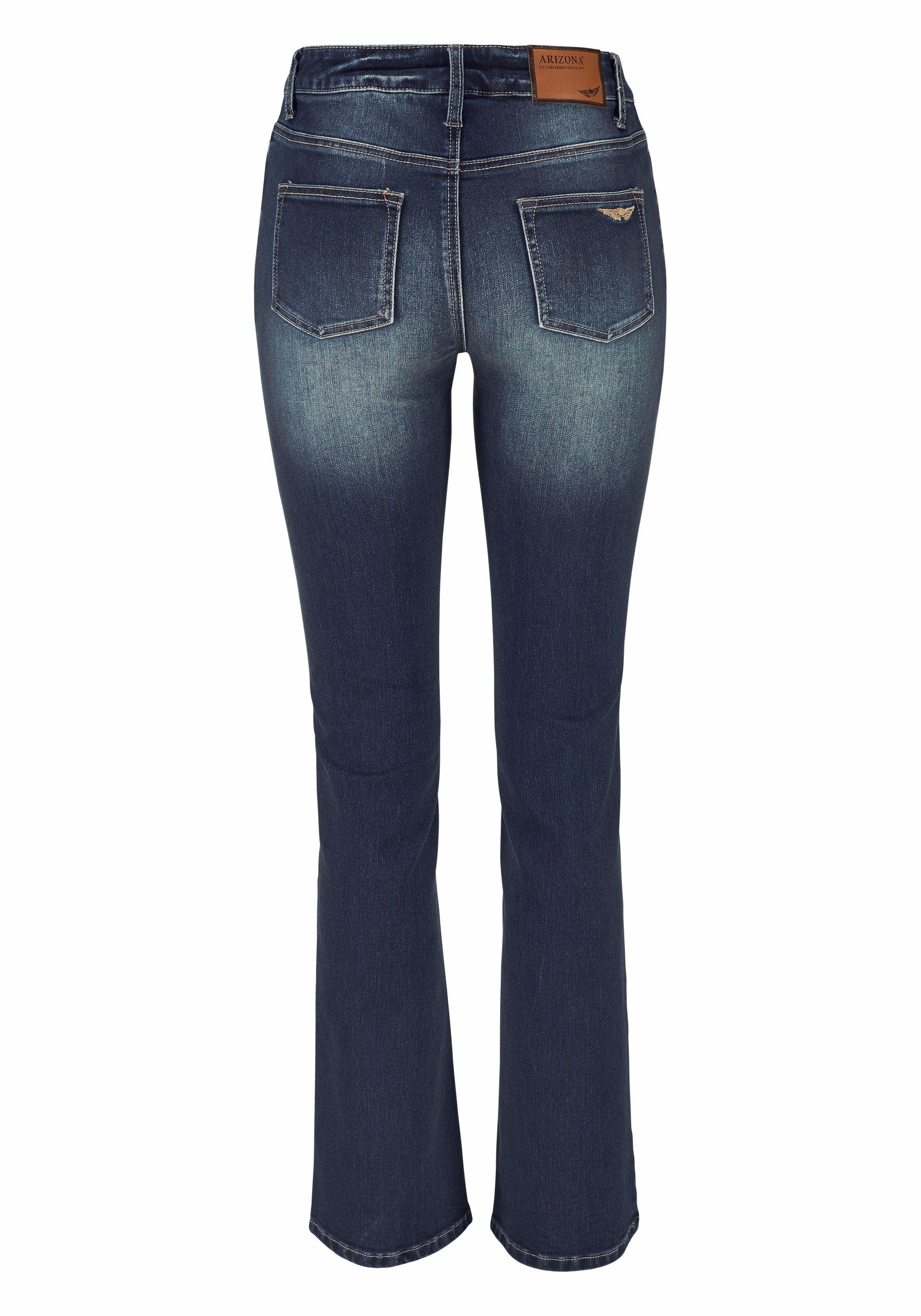 Arizona Bootcut-Jeans Baby Bootcut leicht ausgestelltes Bein, hohe Leibhöhe