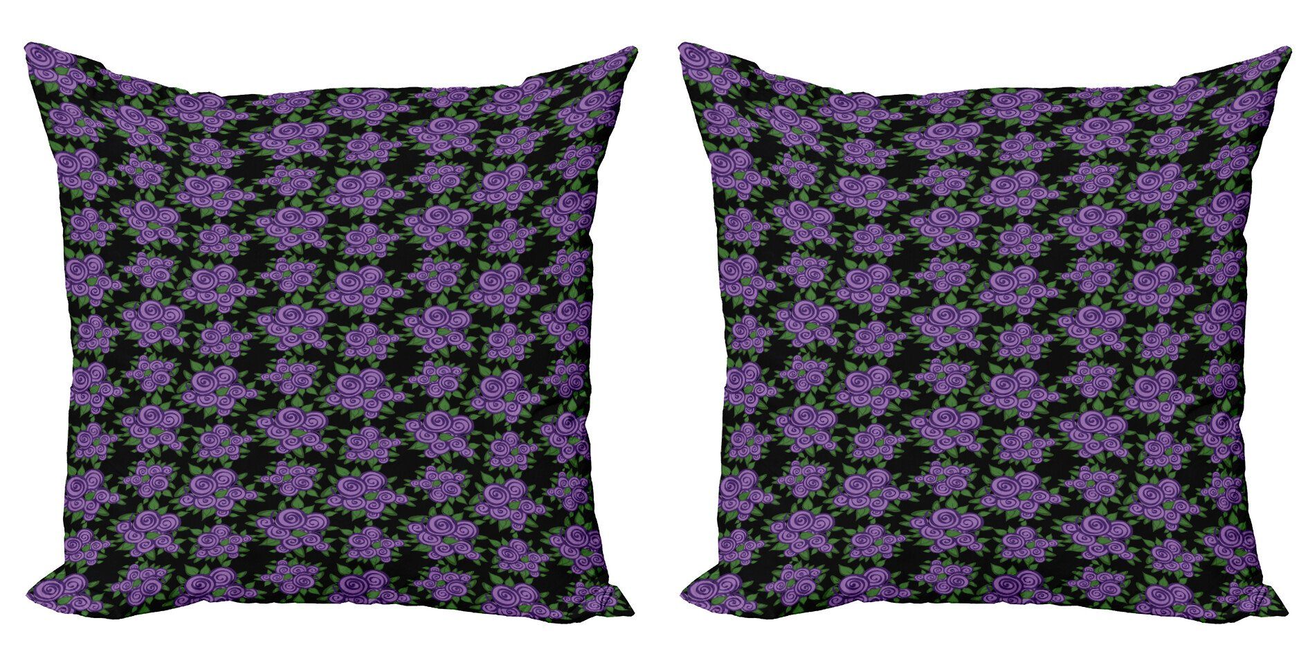 Kissenbezüge Modern Accent Doppelseitiger Digitaldruck, Abakuhaus (2 Stück), Rose Abstrakte Garten-Blumenstrauß
