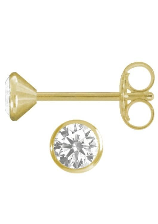 Firetti Paar Ohrstecker Schmuck Geschenk Gold 333 Ohrschmuck Glitzer Solitär, mit Zirkonia (synth)