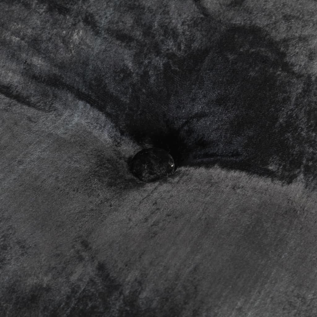 vidaXL Polsterhocker Pouf Rund Samt 40×20 cm Anthrazit (1 St)