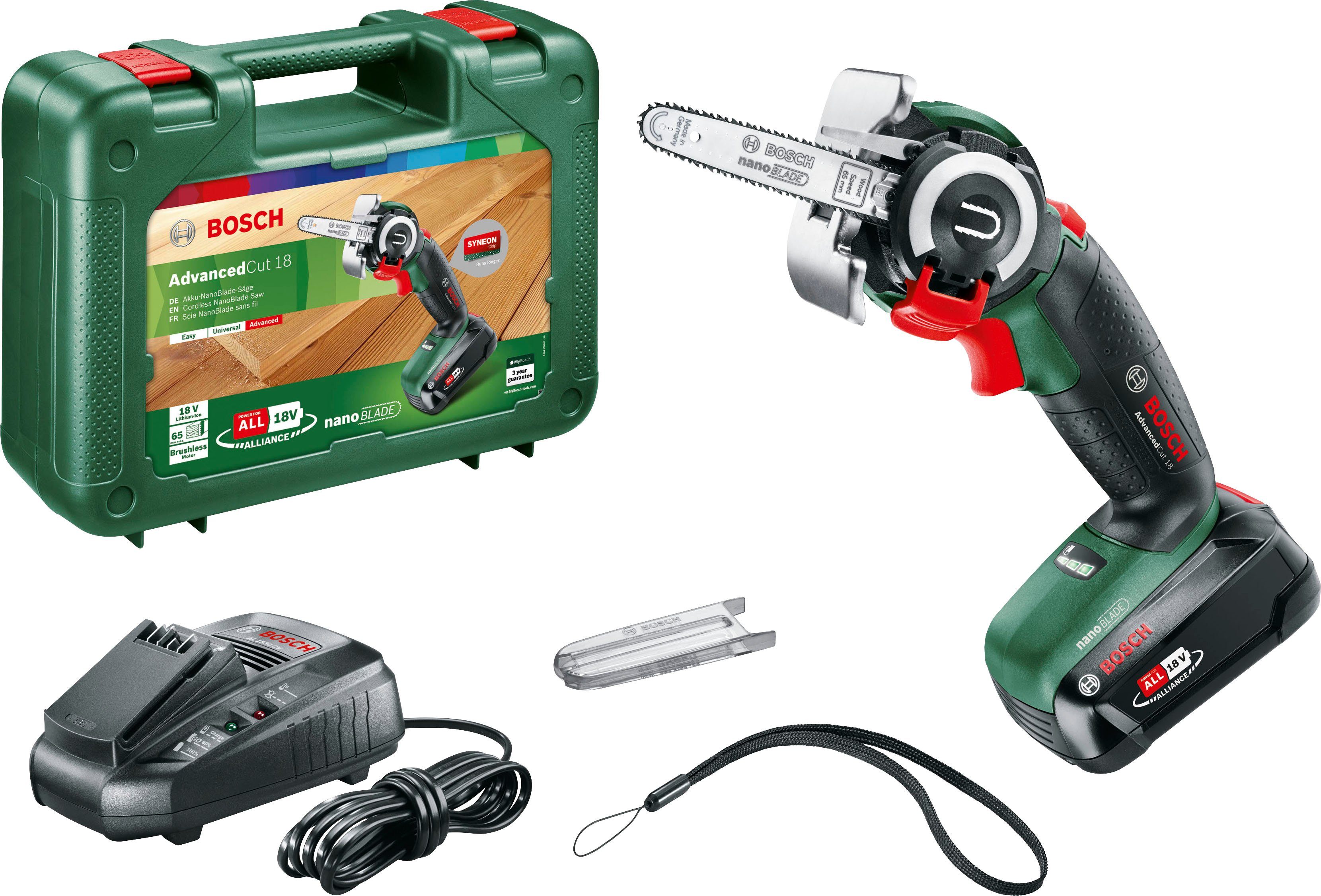 Bosch Home & Garden Akku-Säbelsäge AdvancedCut 18, Set, 18 V, 2,5 Ah, inkl. Akku und Ladegerät