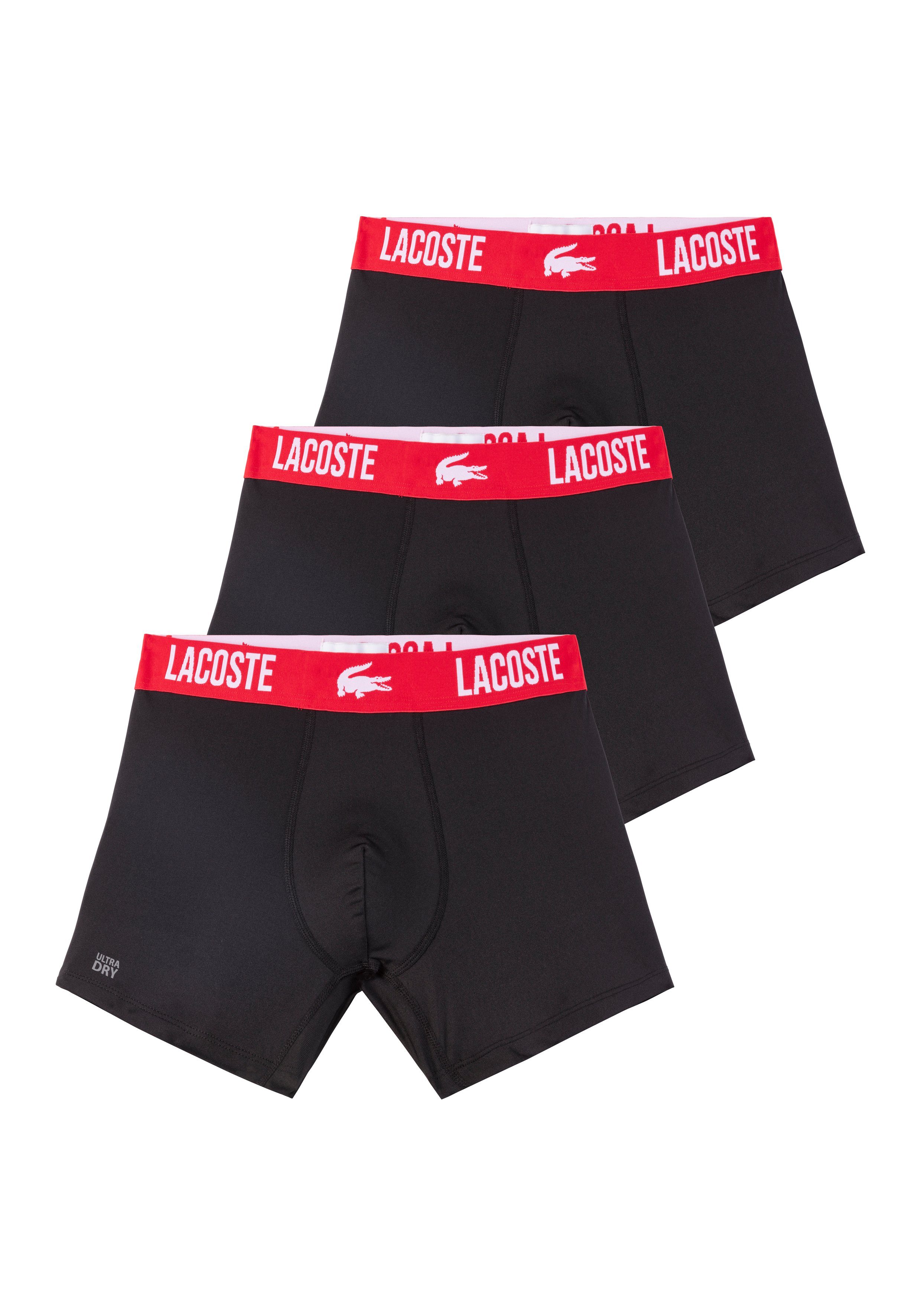 Lacoste Boxer eng Боксерские мужские трусы, боксерки Lacoste Herren Premium (Packung, 3-St., 3er-Pack) mit Logobund