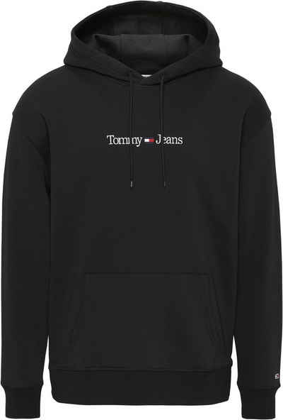 Tommy Jeans Kapuzensweatshirt TJM REG LINEAR HOODIE mit Tommy-Jeans Branding auf der Brust