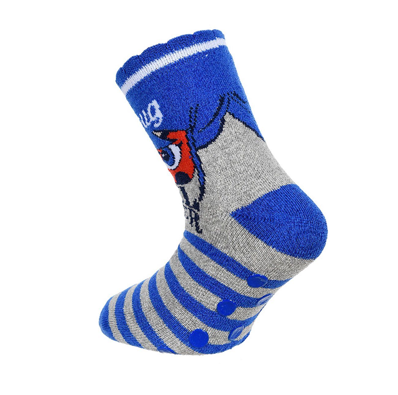 Socken Antirutsch-Socken, rot-blau Miraculous Ladybug Kinder 2er-Pack, Sun City