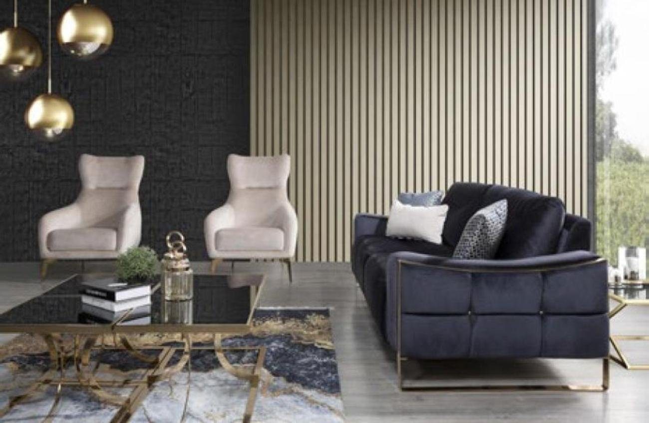 JVmoebel Loungesessel Klassische Sessel Luxus Polster Textil Polster Sitz Einsitzer Moderne