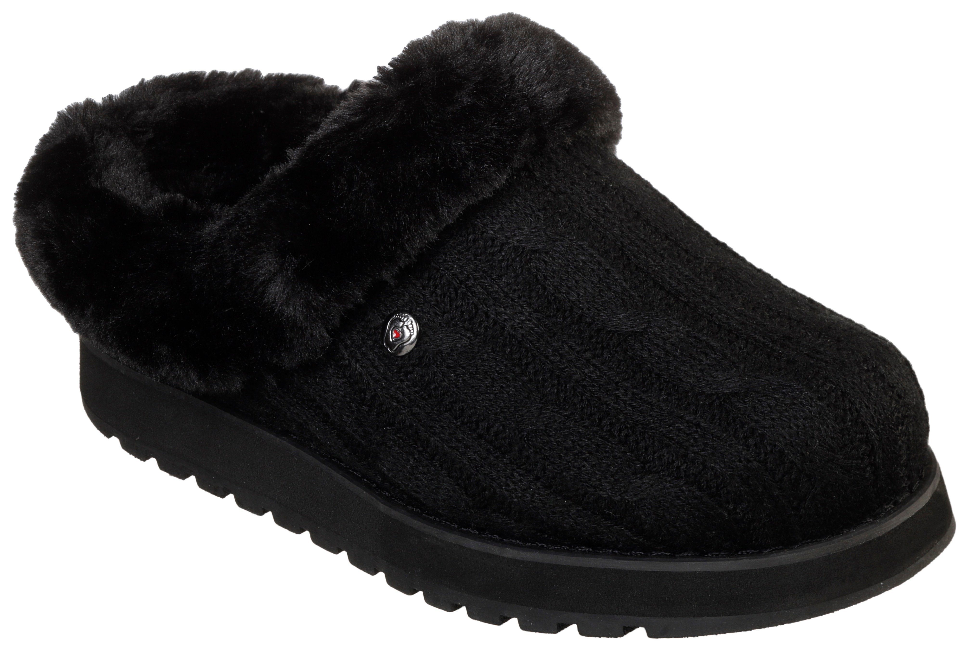 Skechers KEEPSAKES - ICE Strick-Optik schwarz in Pantoffel ANGEL