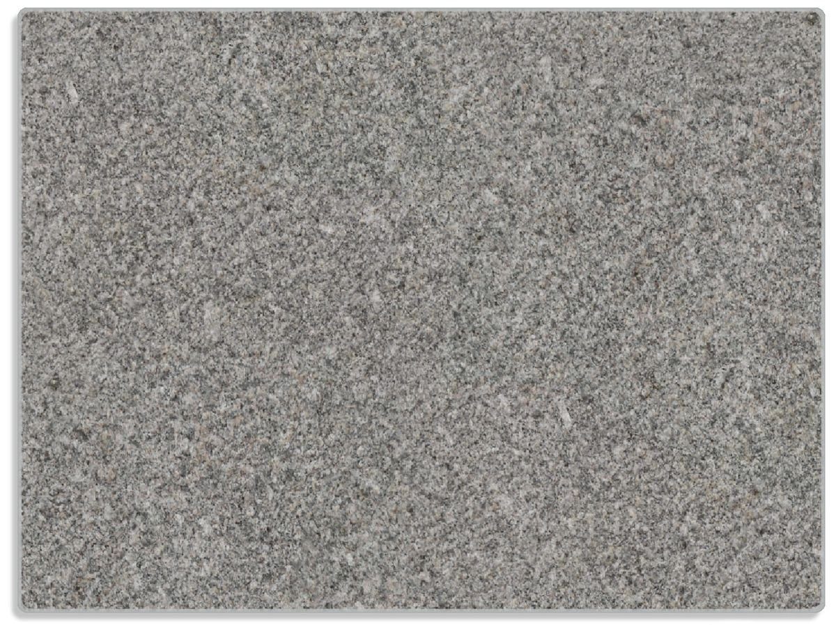 30x40cm Marmor 1-St), Wallario (inkl. -Granit Muster ESG-Sicherheitsglas, Optik - marmoriert, Schneidebrett rutschfester Gummifüße 4mm, grauer