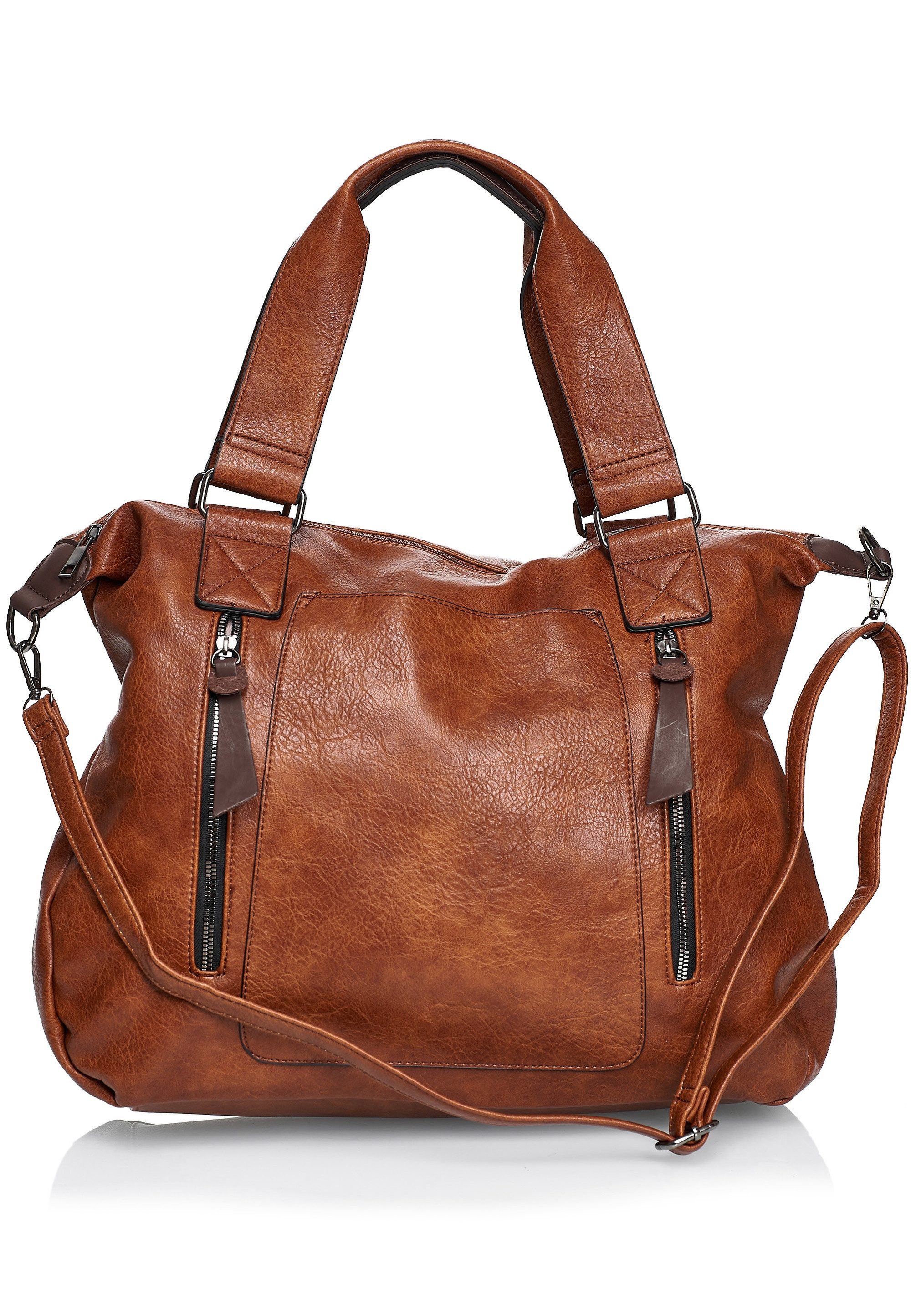 Harpa Henkeltasche ASTER (1-tlg), mit dekorativen Reißverschlussfächern auf der Vorderseite