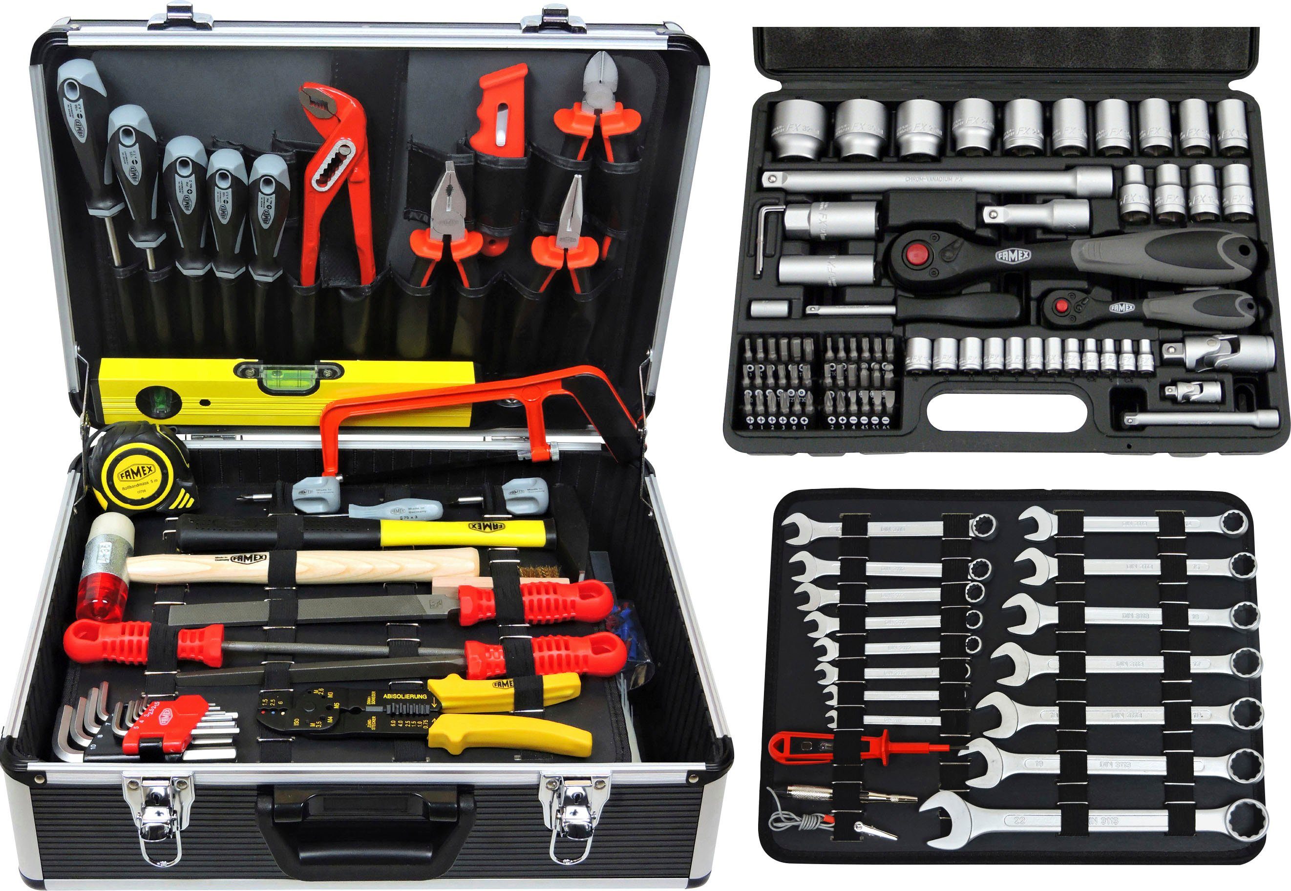 FAMEX Werkzeugset »723-47«, (170-St), Mechaniker Werkzeugkoffer mit Werkzeug  online kaufen | OTTO
