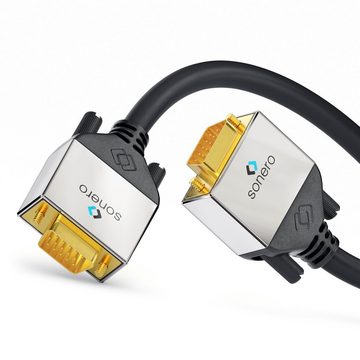sonero sonero® Premium VGA Kabel, 10,0m, FullHD (1920x1080), schwarz Video-Kabel